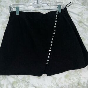 Zara Black Skirt with Button Detail